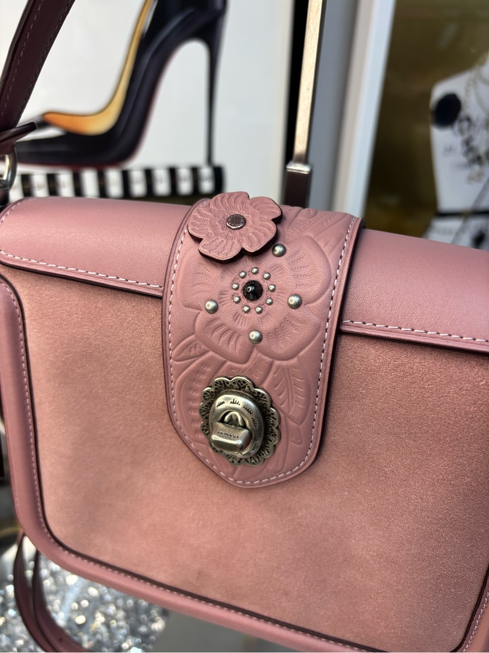 Coach 2017 Page Crossbody Bag with Tea Rose Tooling NWT - Picture 3 of 15